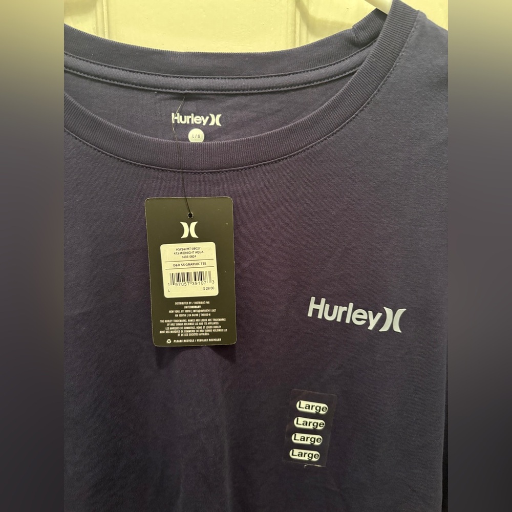 NWT Navy Blue Hurley Logo Tee